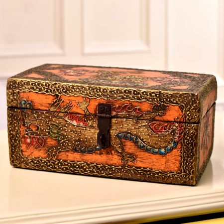 Handcrafted Premium Wooden Box in Antique Finish